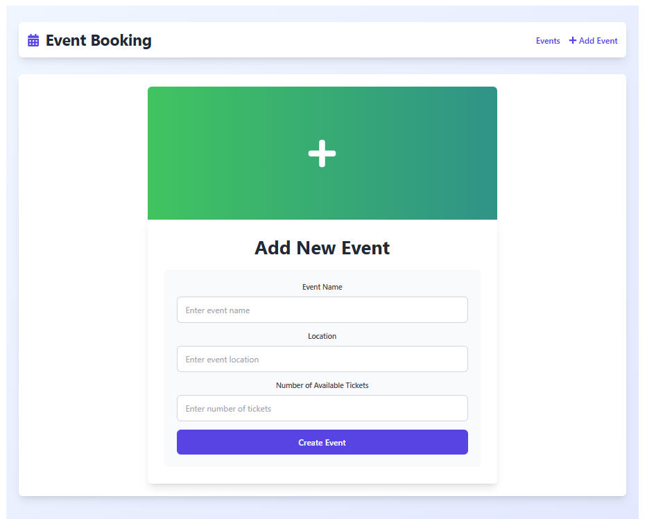Event Booking System screenshot 2