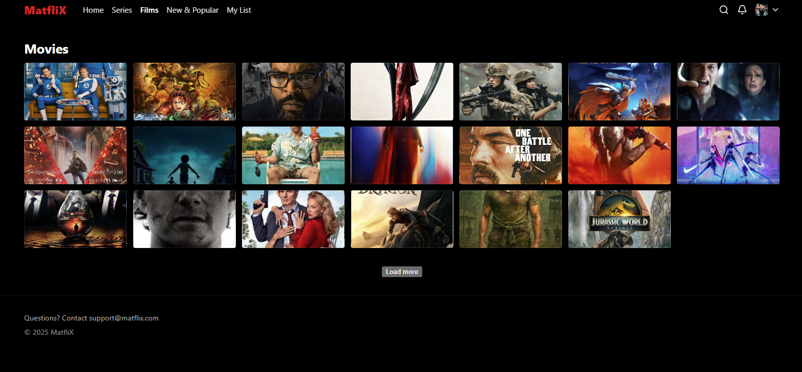 MatfliX — Netflix-style Streaming UI screenshot 5