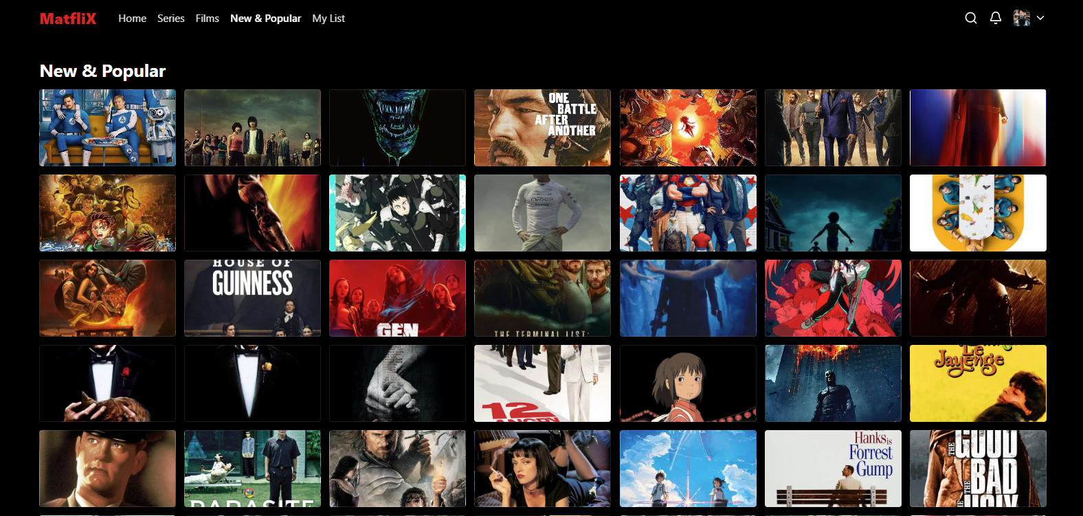 MatfliX — Netflix-style Streaming UI screenshot 6
