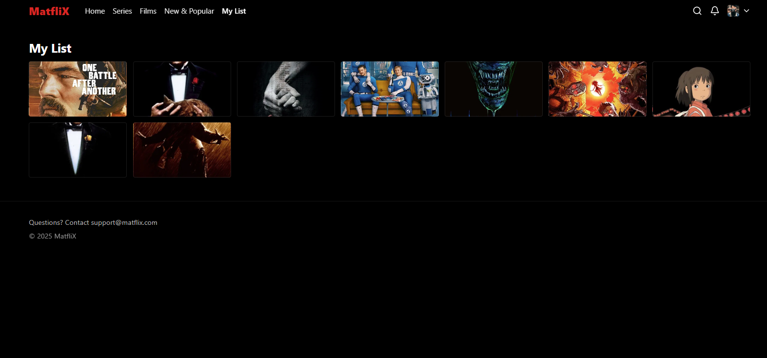 MatfliX — Netflix-style Streaming UI screenshot 7